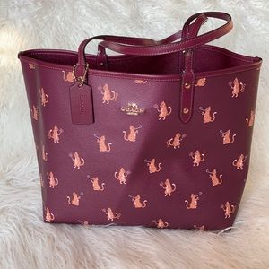 COACH CAT PARTY REVERSIBLE CITY TOTE